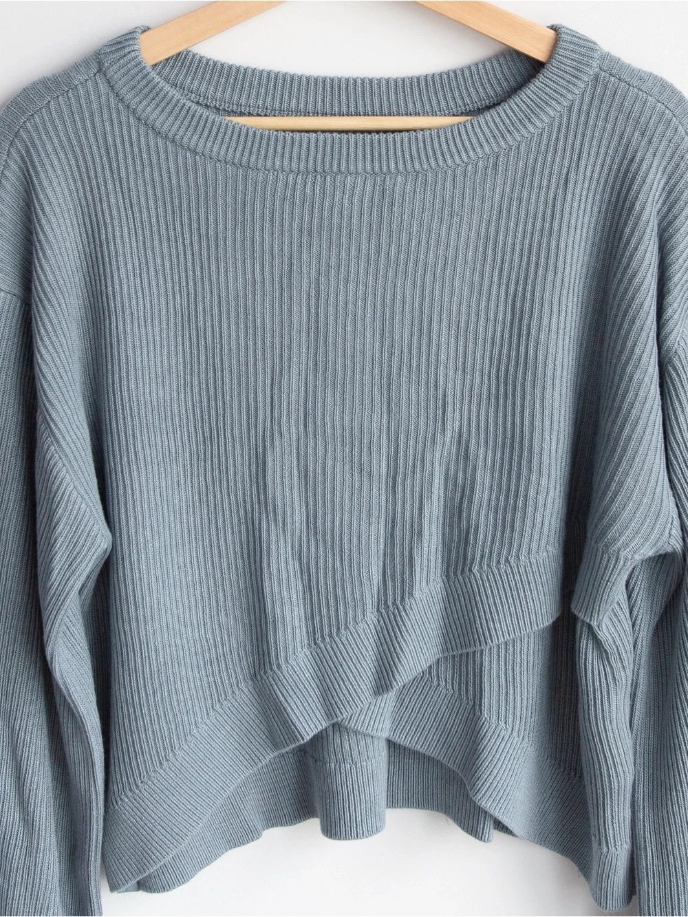 Lululemon Reversible Crossover Sweater Chambray Size 8 - Picture 5 of 7